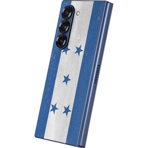 Honduras Flag Distressed Galaxy Z Fold6 Skin